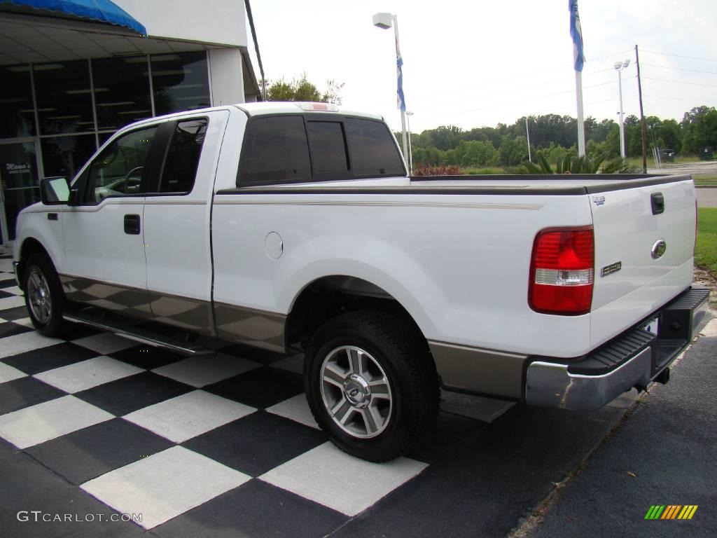 2006 F150 XLT SuperCab - Oxford White / Tan photo #3