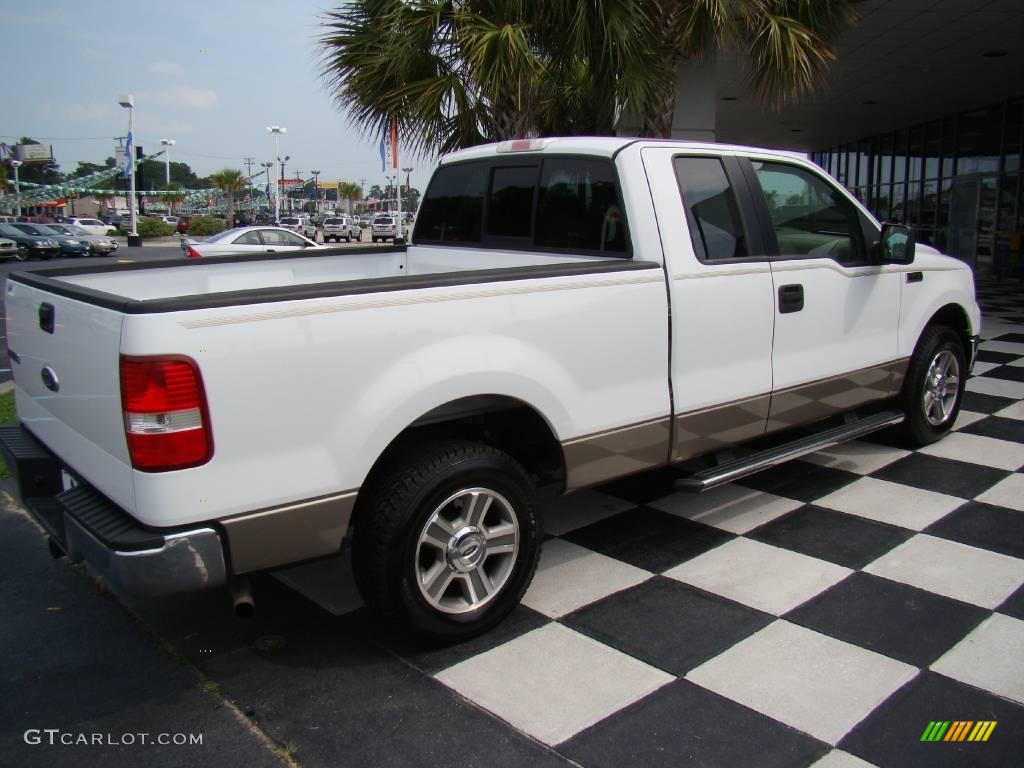 2006 F150 XLT SuperCab - Oxford White / Tan photo #5