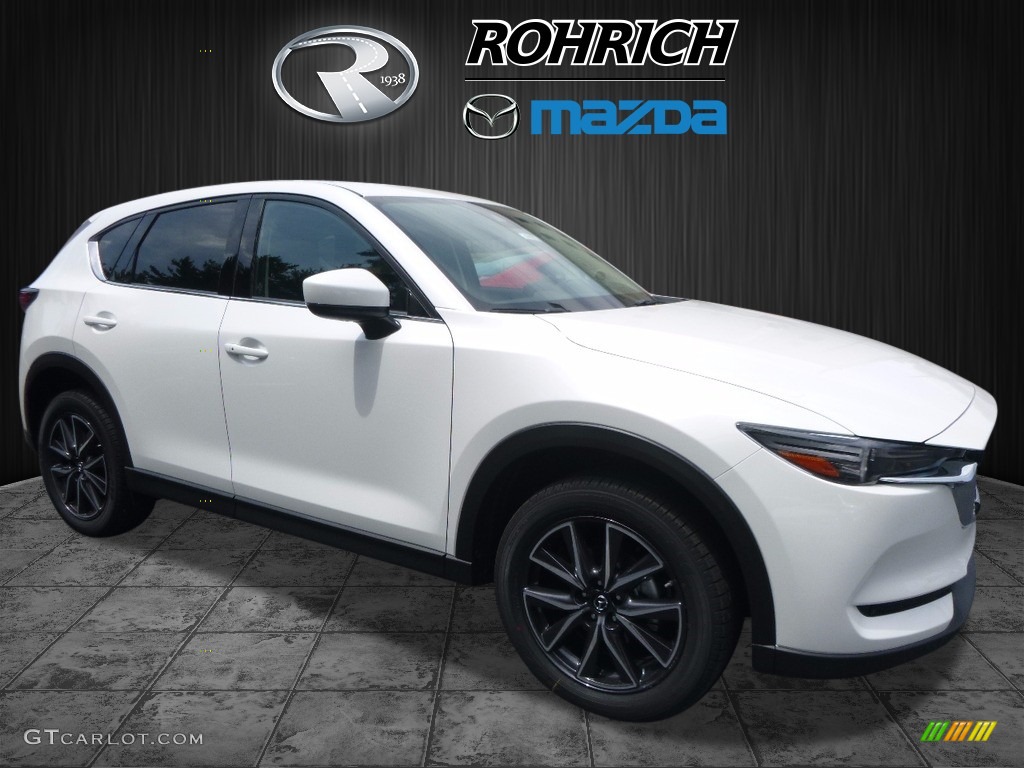 2017 CX-5 Grand Touring AWD - Crystal White Pearl / Black photo #1