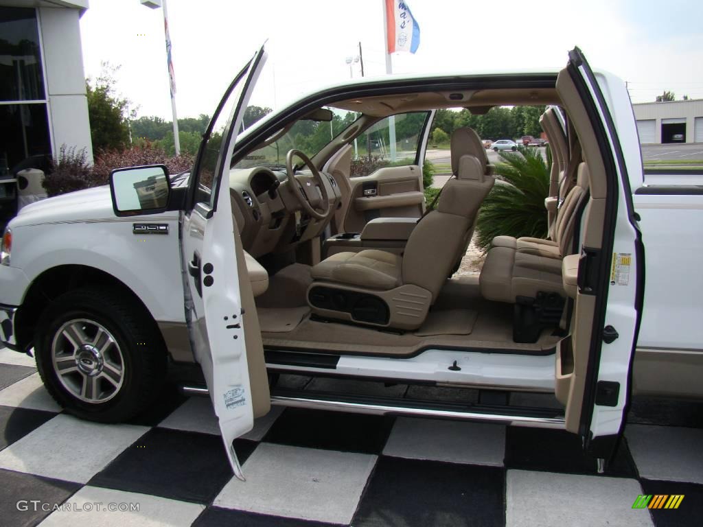 2006 F150 XLT SuperCab - Oxford White / Tan photo #11