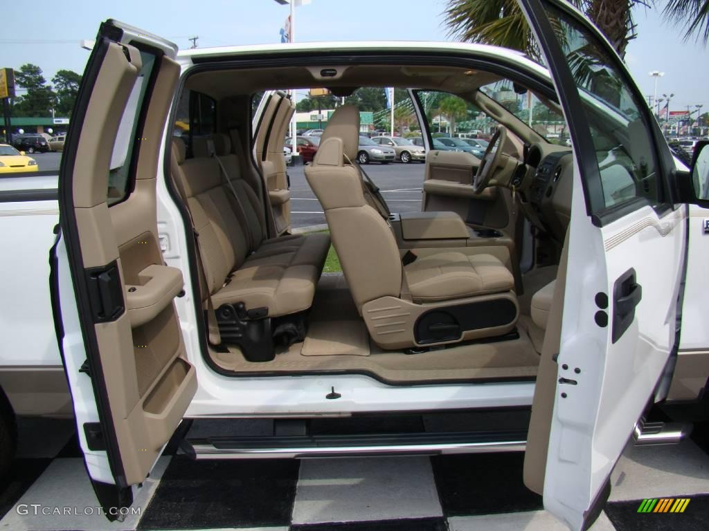 2006 F150 XLT SuperCab - Oxford White / Tan photo #14