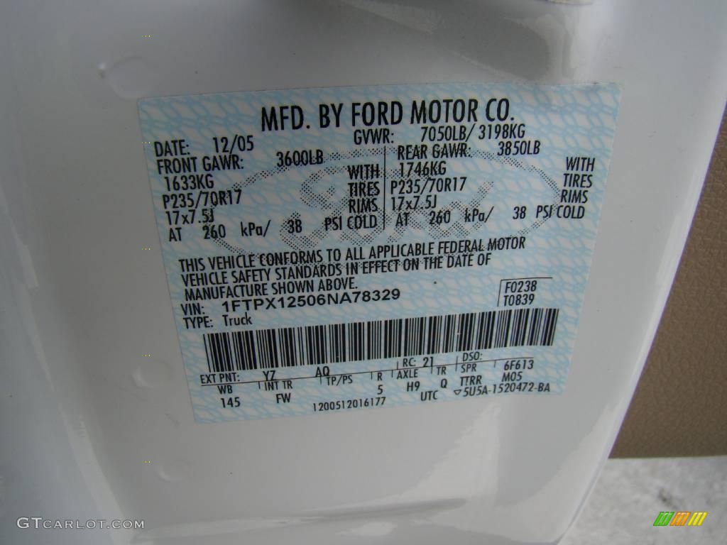 2006 F150 XLT SuperCab - Oxford White / Tan photo #21