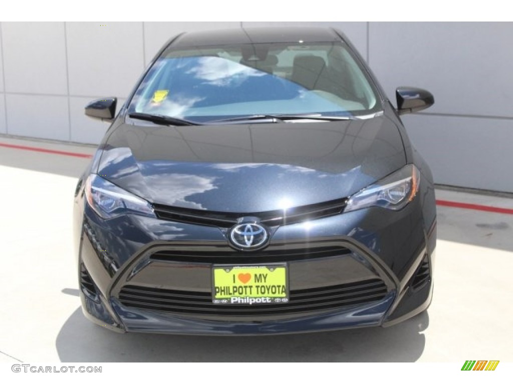 2017 Corolla LE - Black Sand Pearl / 50th Anniversary Black/Black Cherry Stitching photo #2