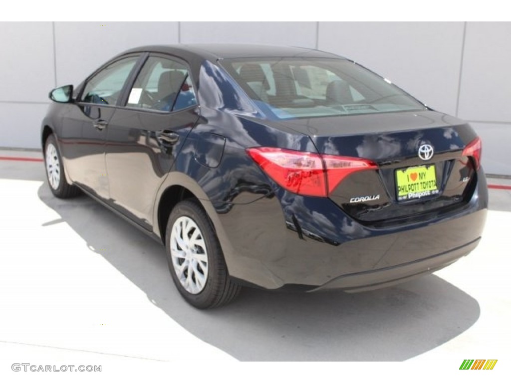 2017 Corolla LE - Black Sand Pearl / 50th Anniversary Black/Black Cherry Stitching photo #6