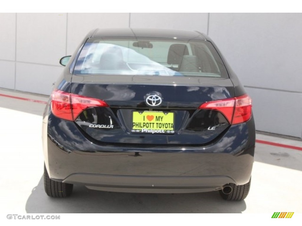 2017 Corolla LE - Black Sand Pearl / 50th Anniversary Black/Black Cherry Stitching photo #7