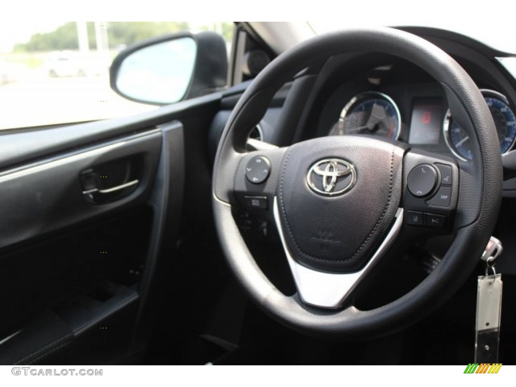 2017 Corolla LE - Black Sand Pearl / 50th Anniversary Black/Black Cherry Stitching photo #23