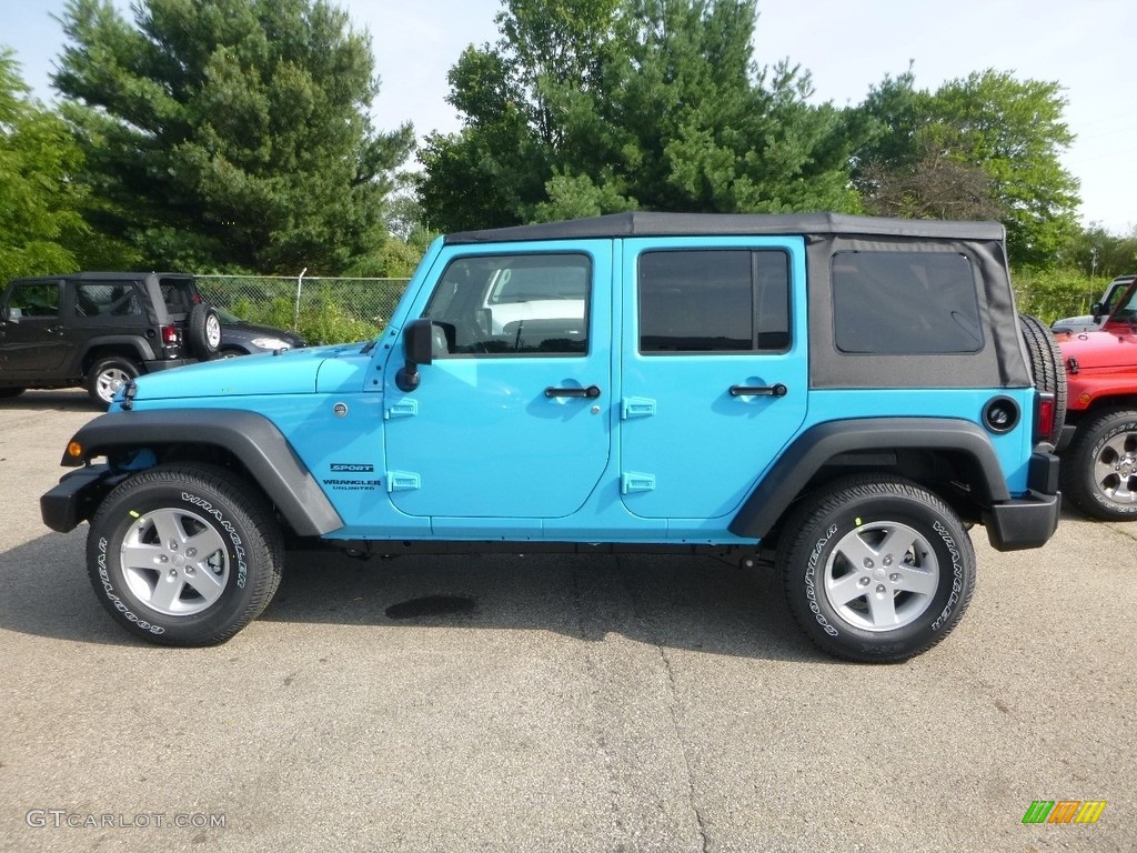 2017 Wrangler Unlimited Sport 4x4 - Chief Blue / Black photo #2