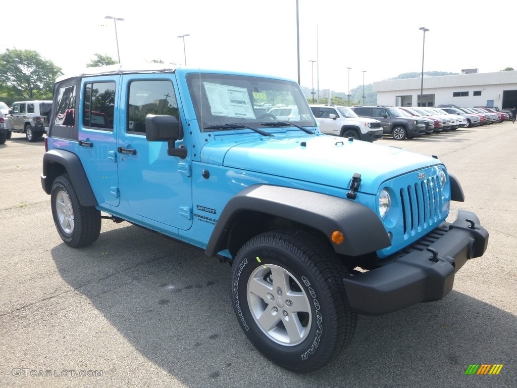 2017 Wrangler Unlimited Sport 4x4 - Chief Blue / Black photo #6