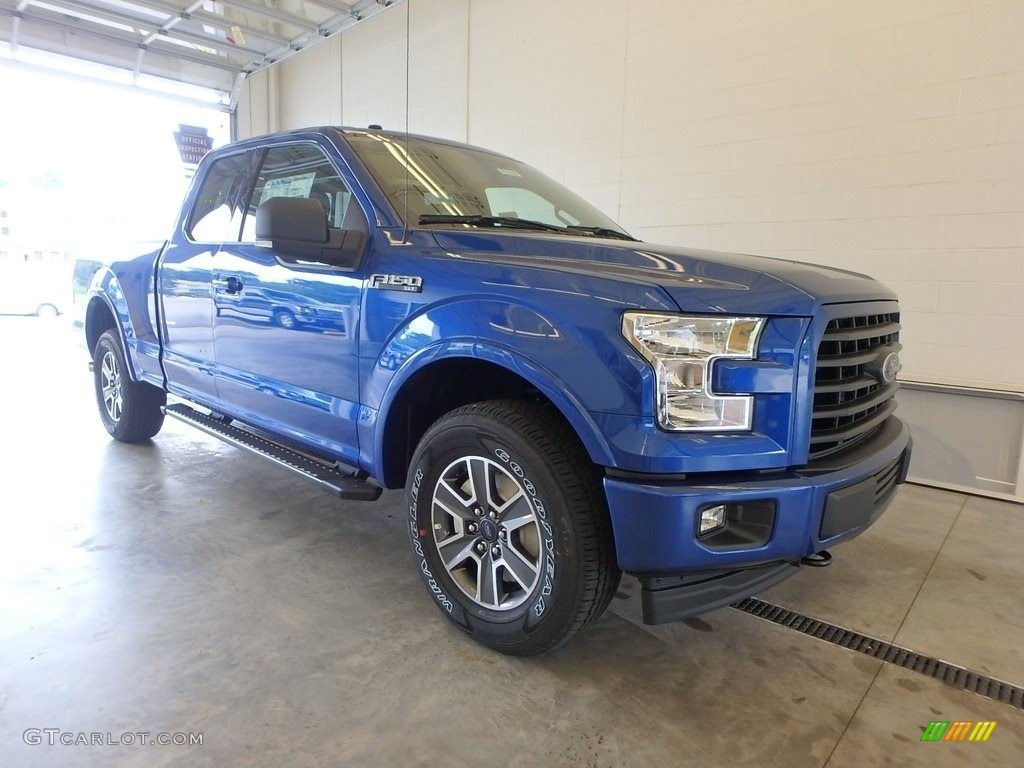 2017 F150 XLT SuperCab 4x4 - Lightning Blue / Black photo #1