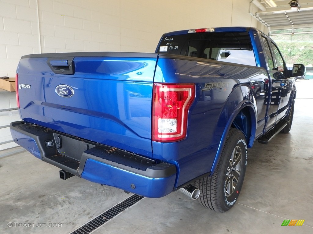 2017 F150 XLT SuperCab 4x4 - Lightning Blue / Black photo #2