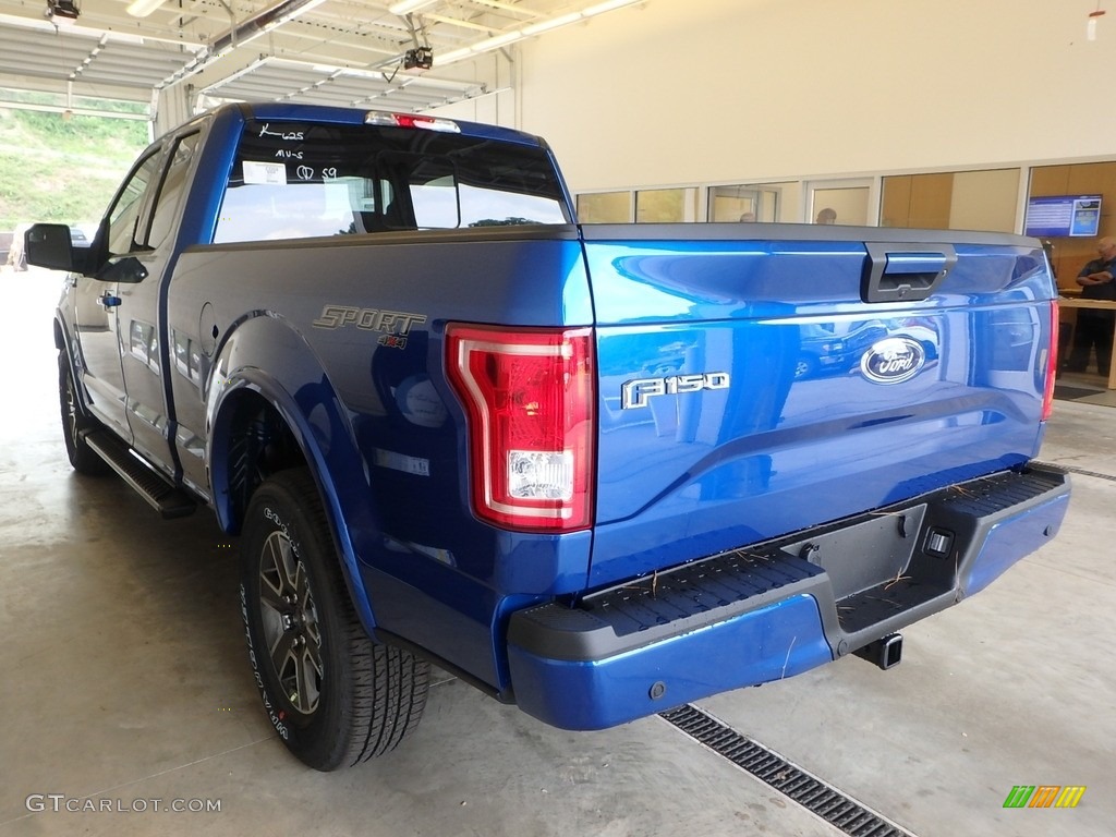 2017 F150 XLT SuperCab 4x4 - Lightning Blue / Black photo #3