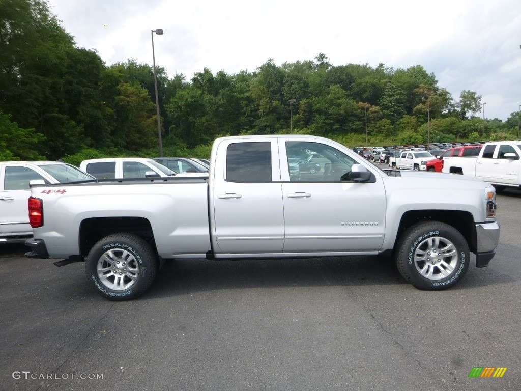 Silver Ice Metallic 2018 Chevrolet Silverado 1500 LT Double Cab 4x4 Exterior Photo #121749511