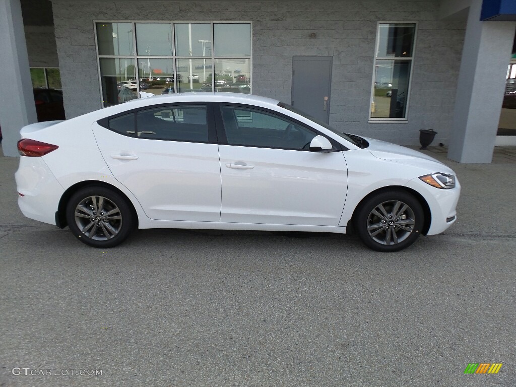 Quartz White Pearl 2018 Hyundai Elantra SEL Exterior Photo #121753765
