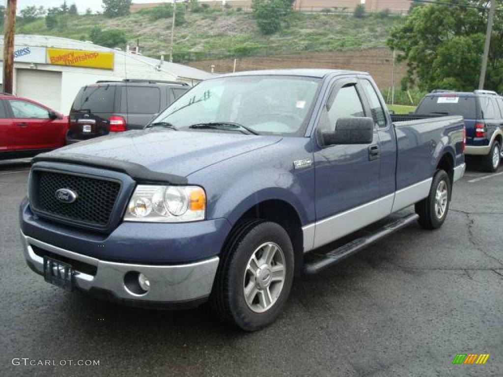 2006 F150 XLT Regular Cab - Medium Wedgewood Blue Metallic / Medium/Dark Flint photo #6