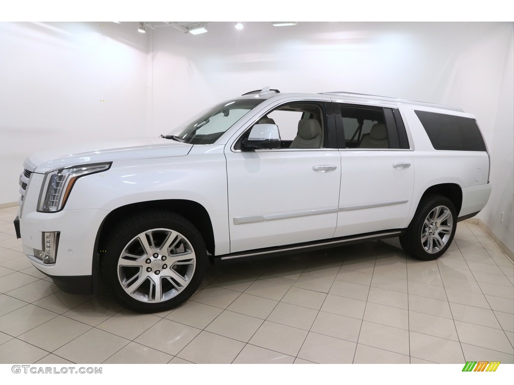 Crystal White Tricoat 2017 Cadillac Escalade ESV 4WD Exterior Photo #121755145