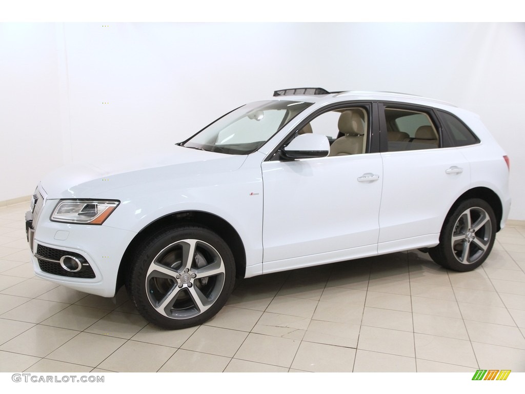 2016 Q5 3.0 TFSI Premium Plus quattro - Glacier White Metallic / Pistachio Beige photo #3