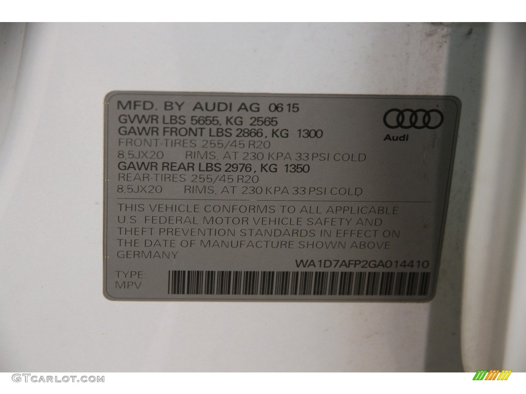 2016 Q5 3.0 TFSI Premium Plus quattro - Glacier White Metallic / Pistachio Beige photo #27