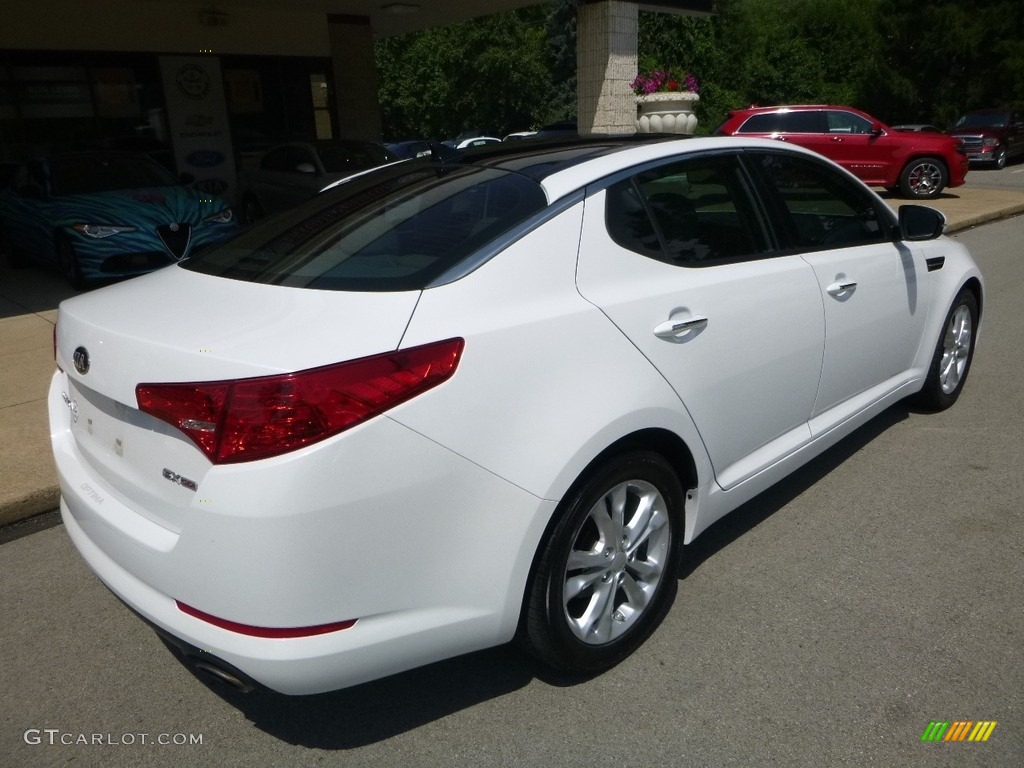 2013 Optima EX - Snow White Pearl / Beige photo #2