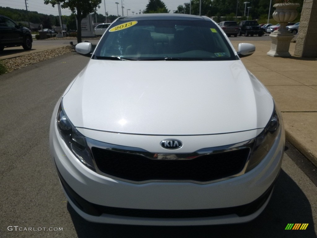 2013 Optima EX - Snow White Pearl / Beige photo #4