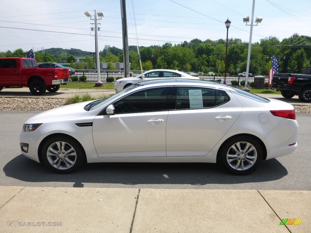 2013 Optima EX - Snow White Pearl / Beige photo #6