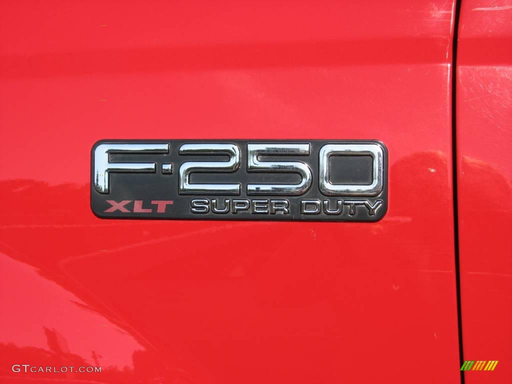 2003 F250 Super Duty XLT Crew Cab 4x4 - Red Clearcoat / Medium Flint Grey photo #11