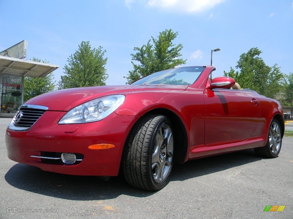 2008 SC 430 Convertible - Matador Red Mica / Ecru photo #6