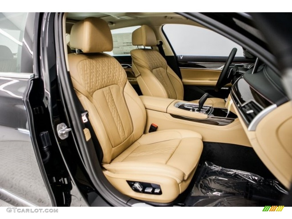 2018 7 Series 740i Sedan - Black Sapphire Metallic / Zagora Beige photo #2