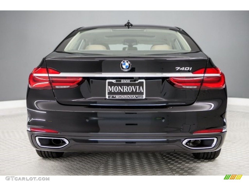 2018 7 Series 740i Sedan - Black Sapphire Metallic / Zagora Beige photo #4