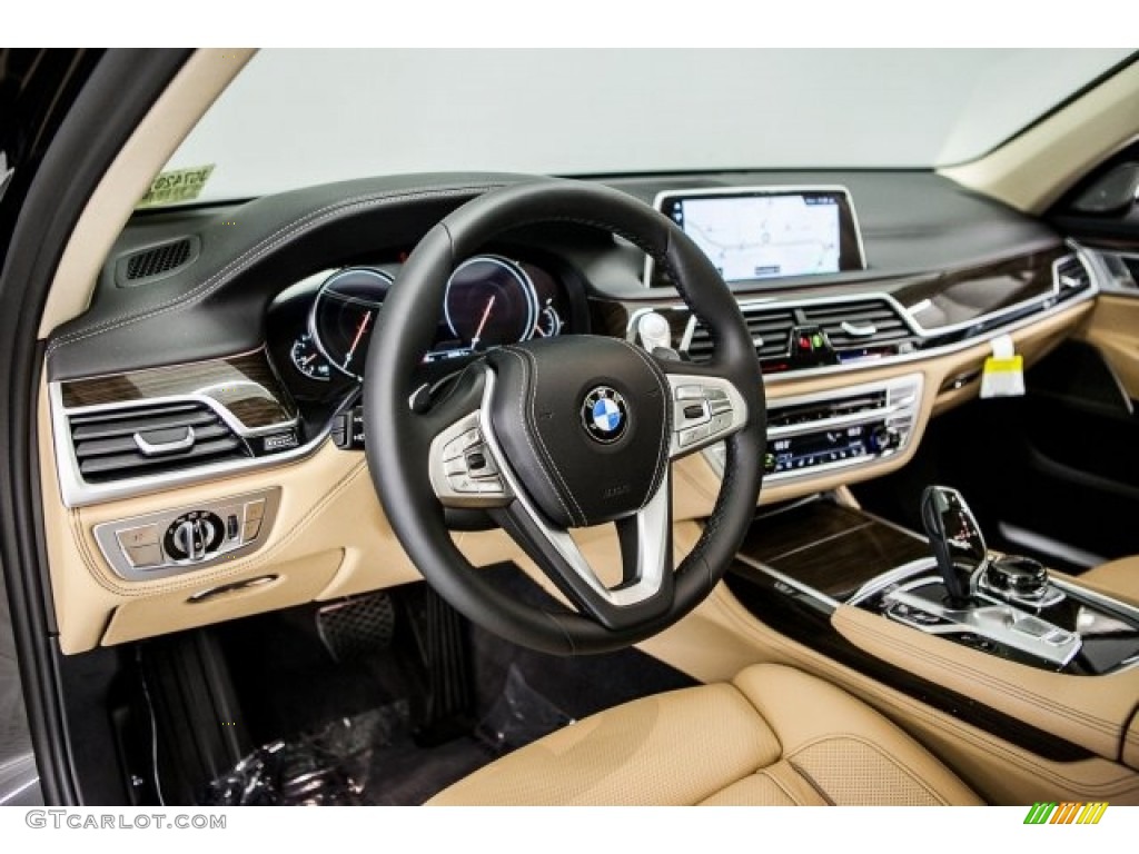 2018 7 Series 740i Sedan - Black Sapphire Metallic / Zagora Beige photo #5