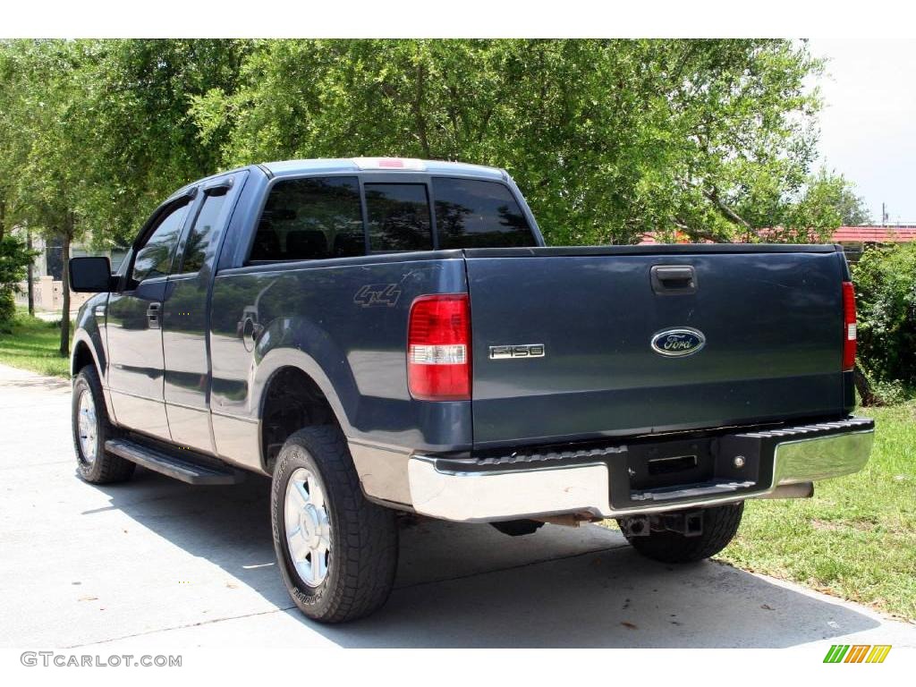 2004 F150 XLT SuperCab 4x4 - Medium Wedgewood Blue Metallic / Tan photo #8