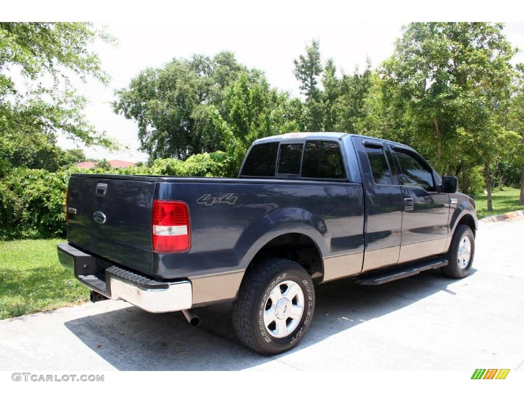 2004 F150 XLT SuperCab 4x4 - Medium Wedgewood Blue Metallic / Tan photo #12