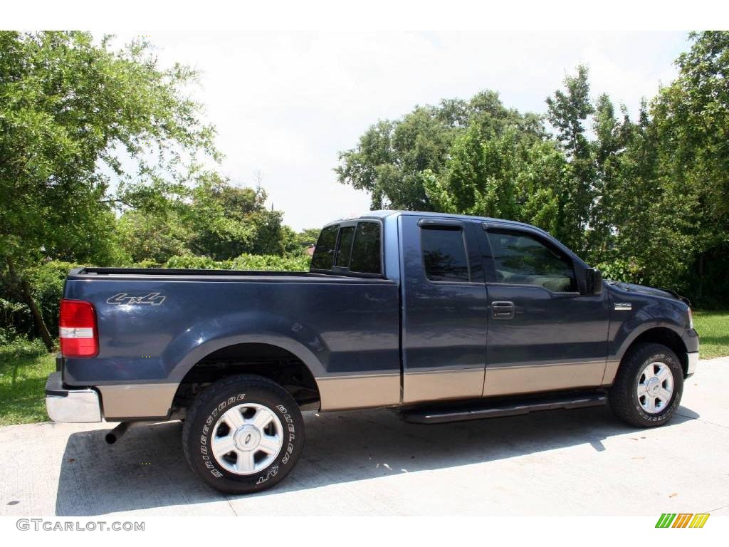 2004 F150 XLT SuperCab 4x4 - Medium Wedgewood Blue Metallic / Tan photo #13