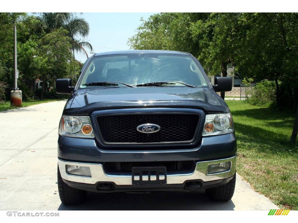 2004 F150 XLT SuperCab 4x4 - Medium Wedgewood Blue Metallic / Tan photo #19