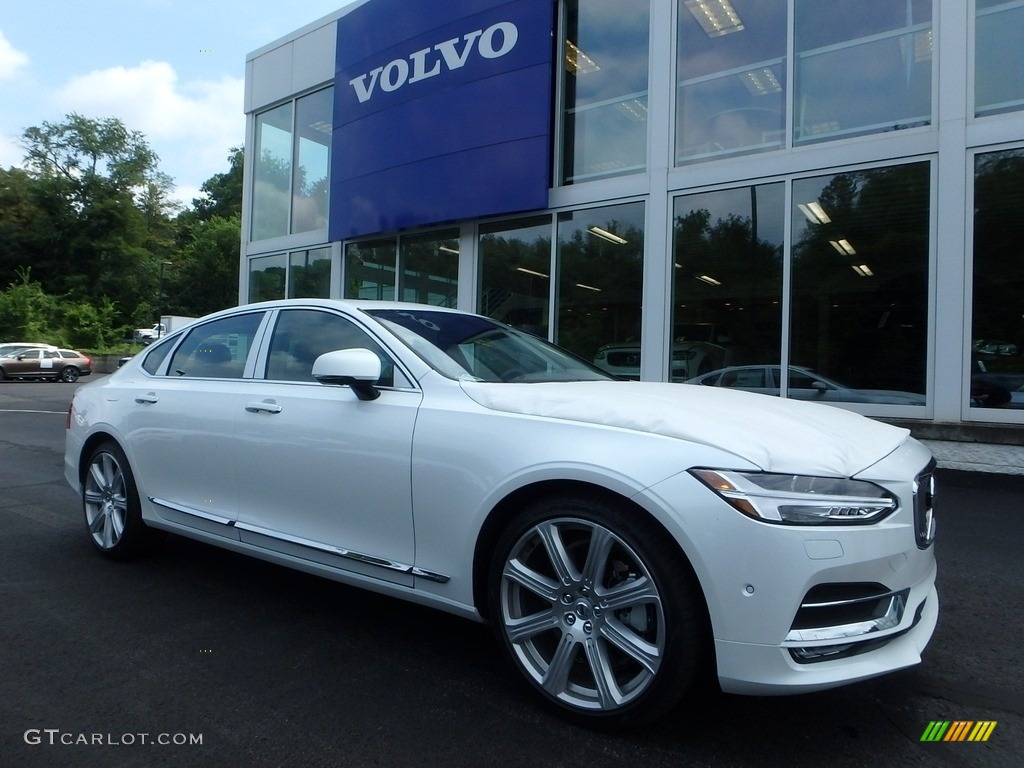 Crystal White Pearl Metallic 2018 Volvo S90 T6 AWD Inscription Exterior Photo #121771557