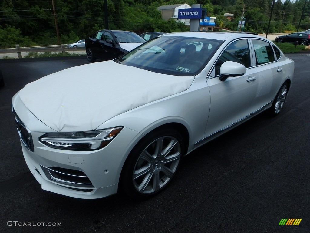 Crystal White Pearl Metallic 2018 Volvo S90 T6 AWD Inscription Exterior Photo #121771670