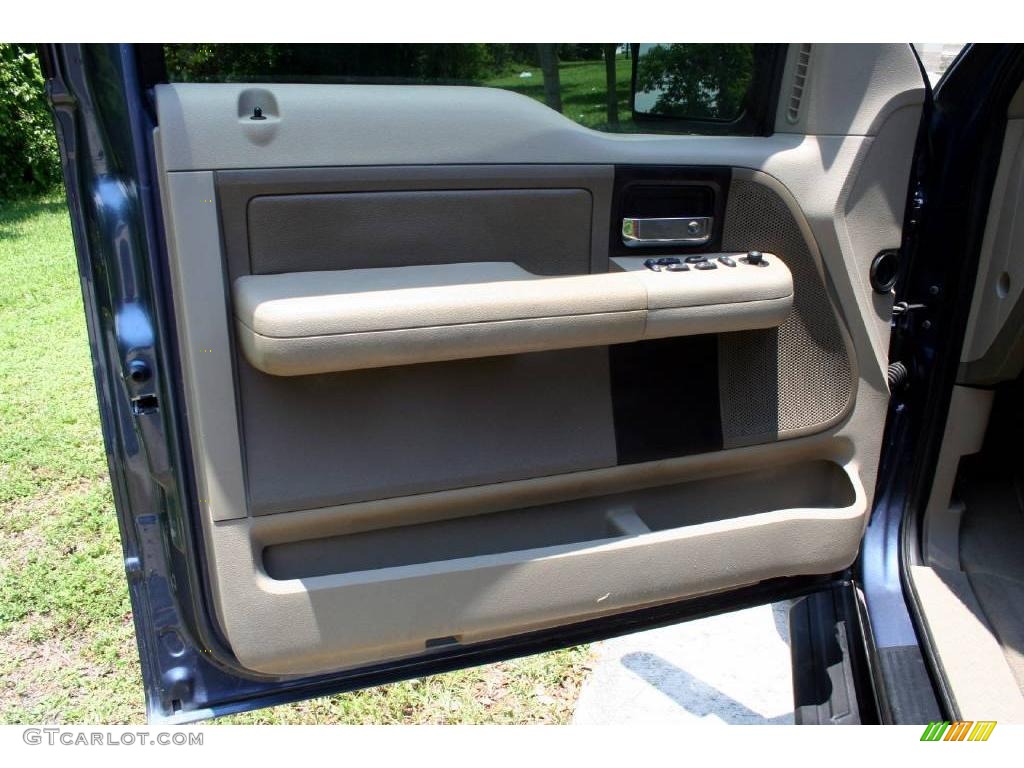 2004 F150 XLT SuperCab 4x4 - Medium Wedgewood Blue Metallic / Tan photo #31