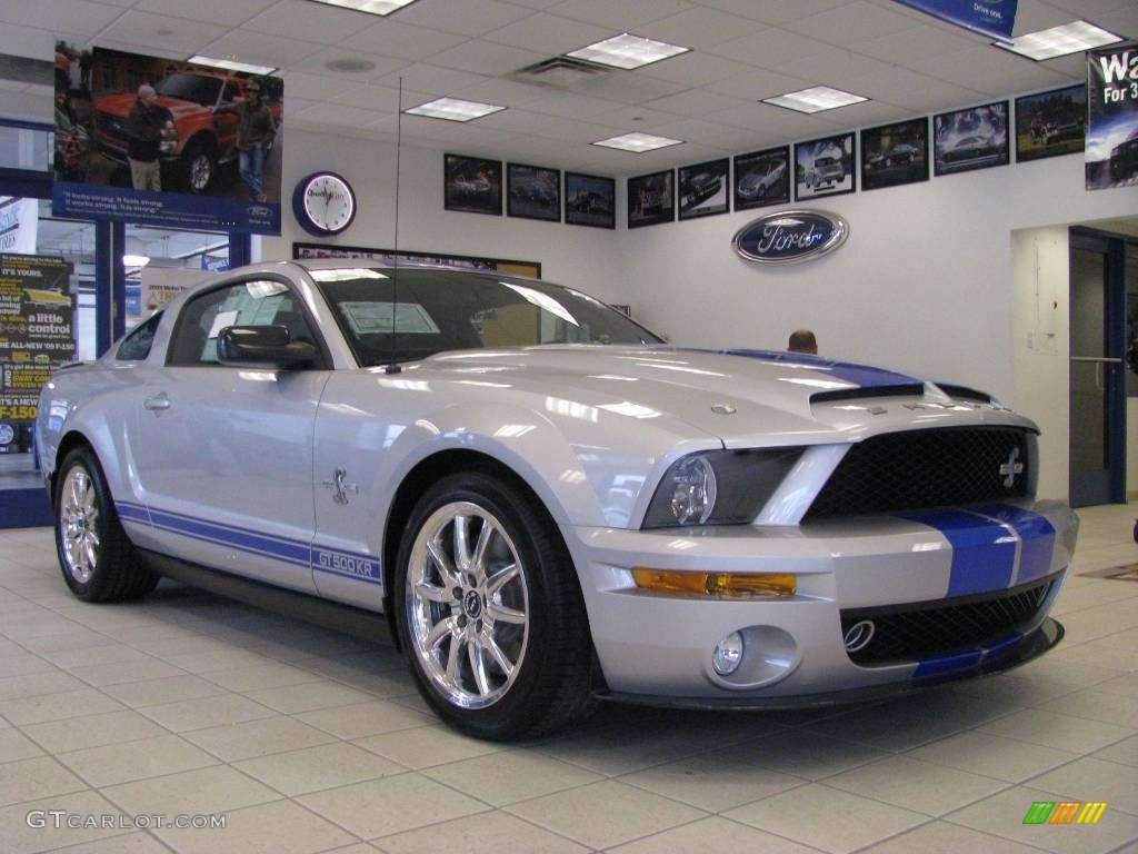 2008 Mustang Shelby GT500KR Coupe - Brilliant Silver Metallic / Black photo #10