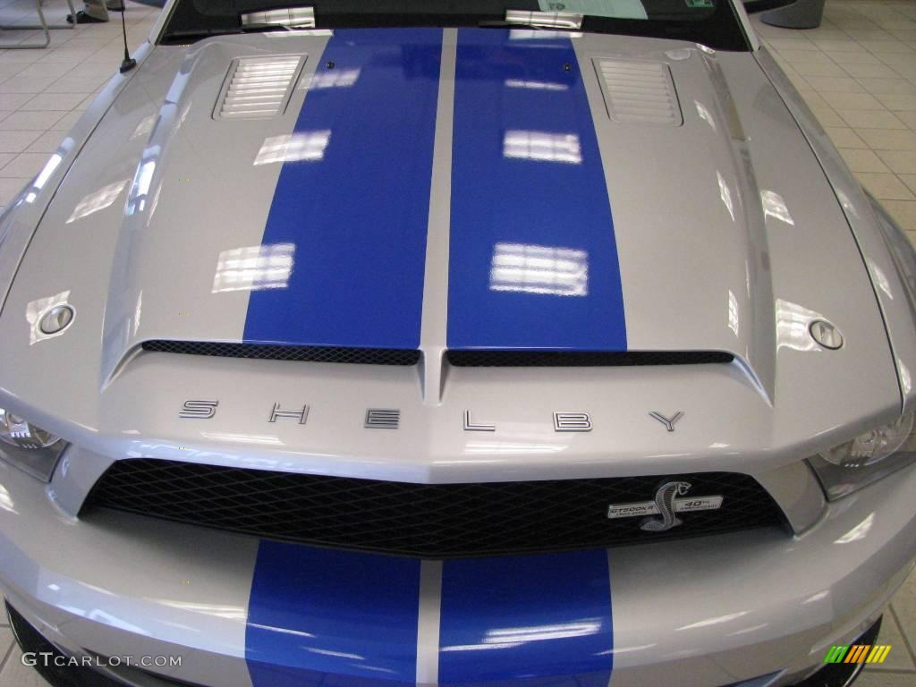 2008 Mustang Shelby GT500KR Coupe - Brilliant Silver Metallic / Black photo #11