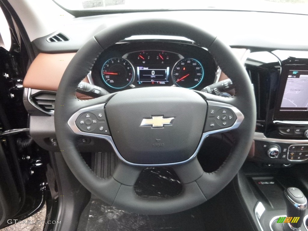 2018 Chevrolet Traverse High Country AWD High Country Jet Black/Loft Brown Steering Wheel Photo #121781325