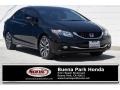 2014 Crystal Black Pearl Honda Civic EX-L Sedan  photo #1