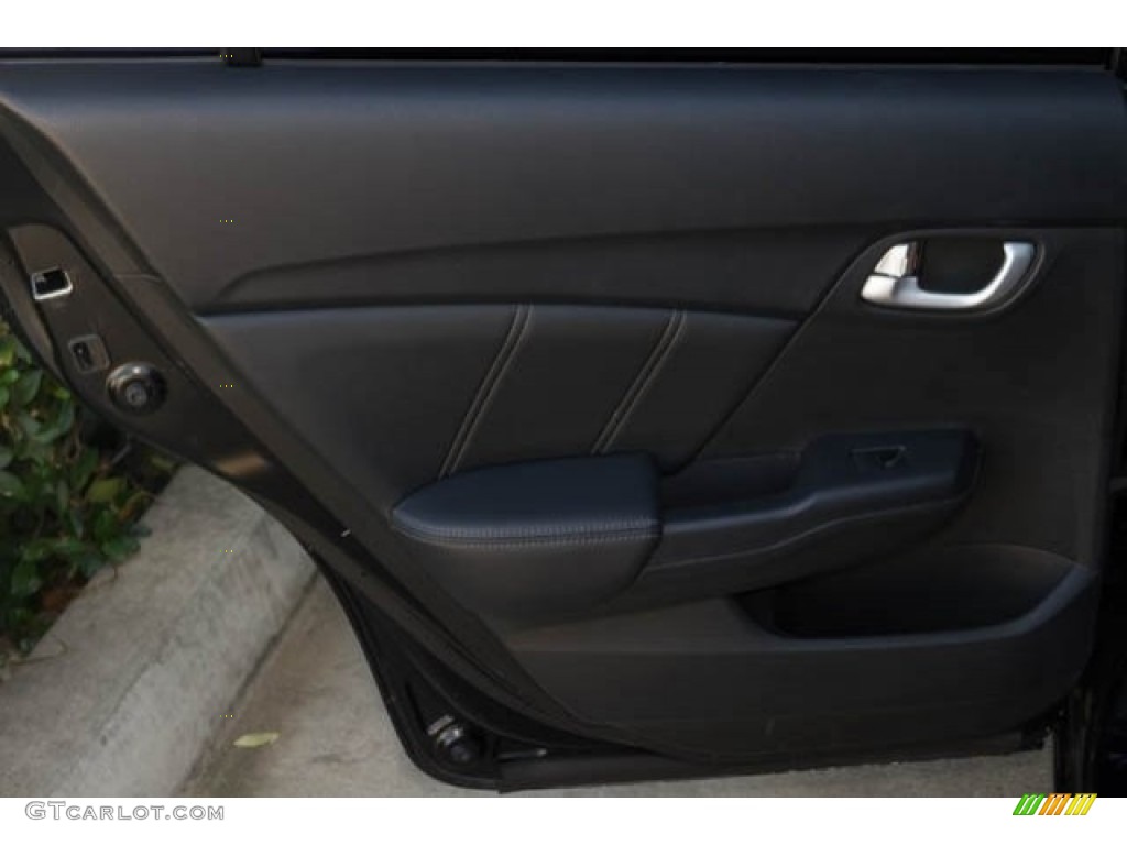 2014 Civic EX-L Sedan - Crystal Black Pearl / Black photo #24