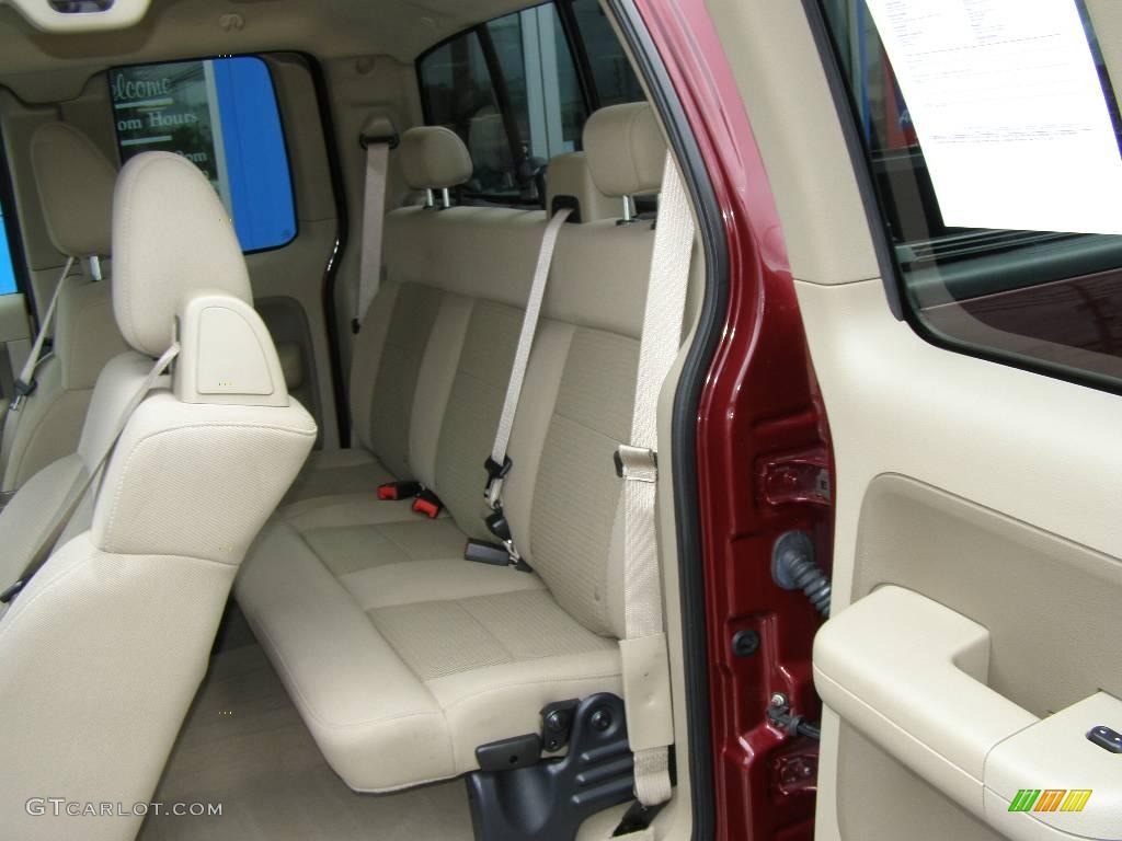 2004 F150 XLT SuperCab 4x4 - Dark Toreador Red Metallic / Tan photo #7