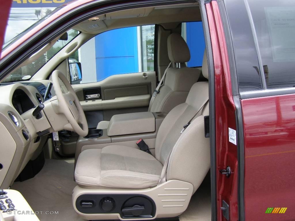 2004 F150 XLT SuperCab 4x4 - Dark Toreador Red Metallic / Tan photo #10