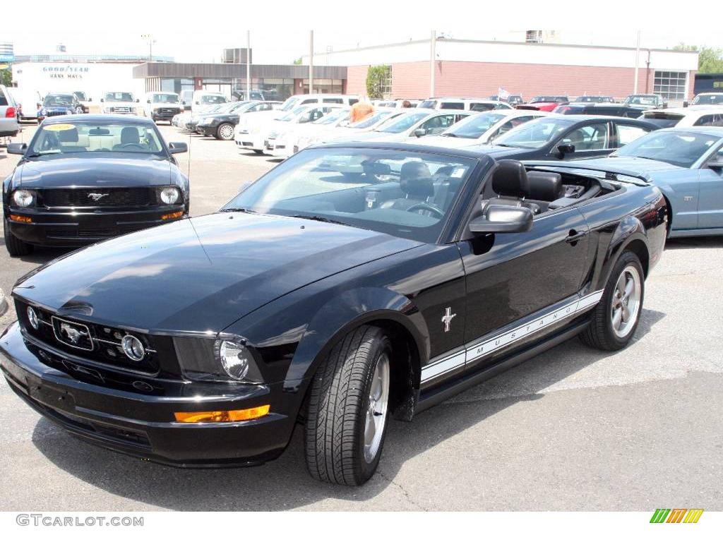 2006 Mustang V6 Premium Convertible - Black / Black photo #1