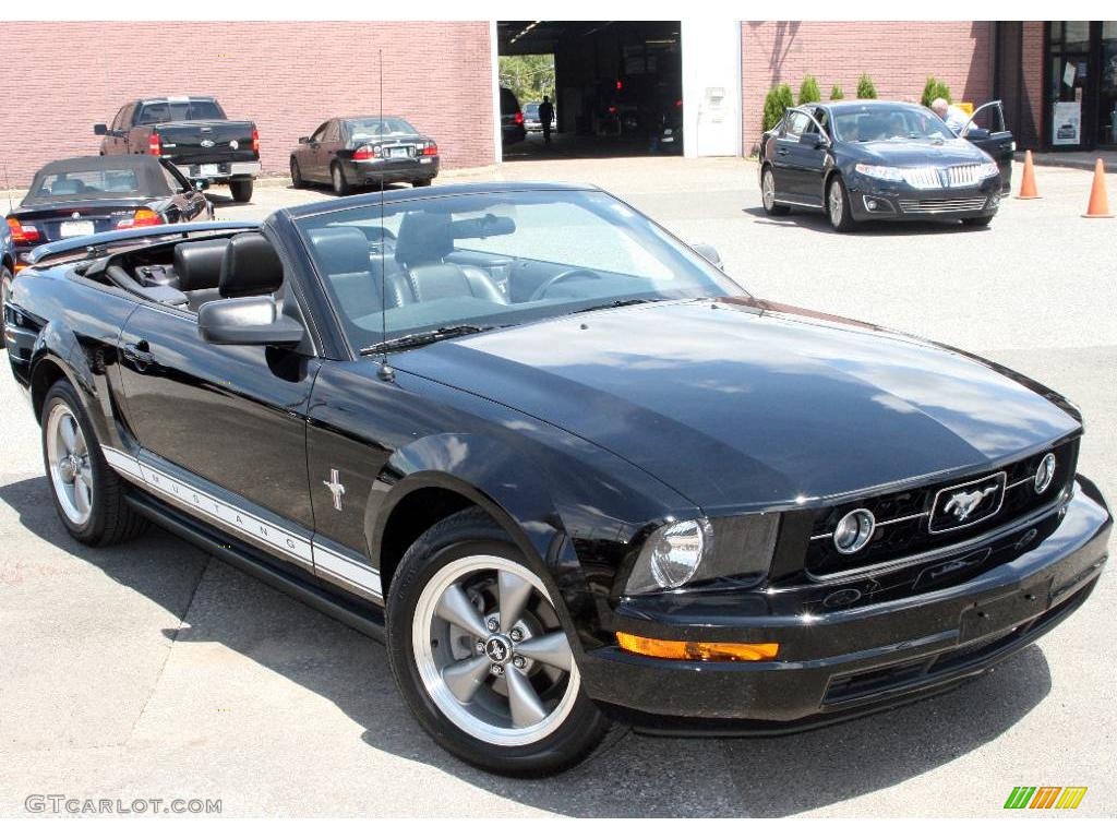 2006 Mustang V6 Premium Convertible - Black / Black photo #3