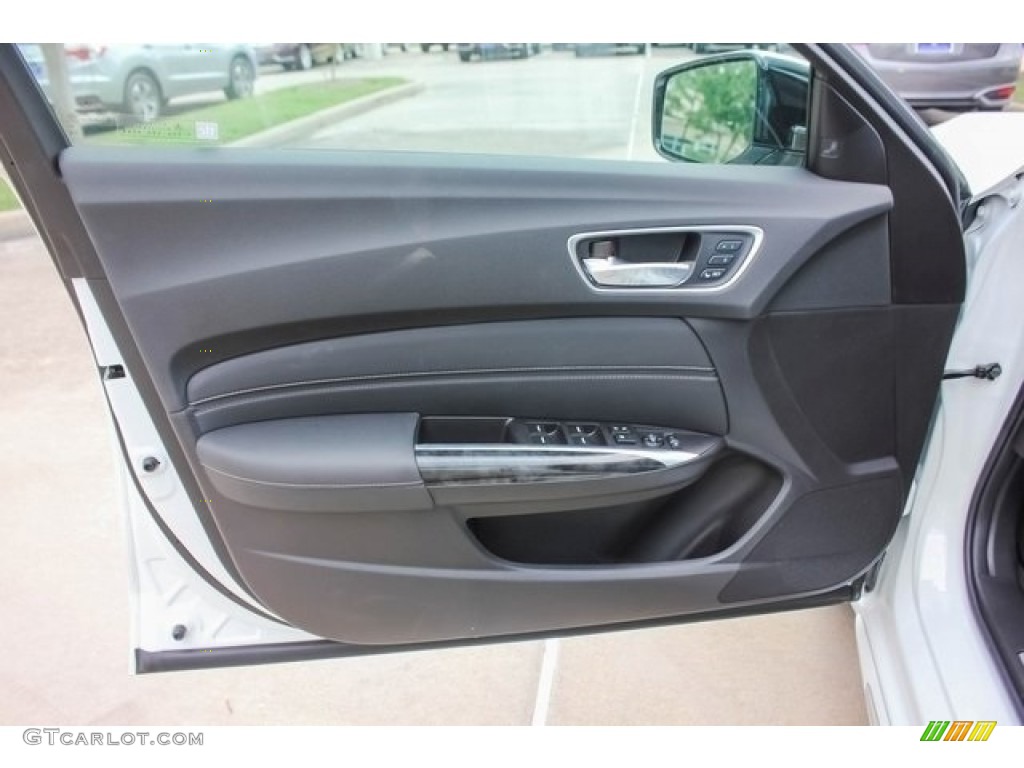 2018 Acura TLX V6 Technology Sedan Ebony Door Panel Photo #121786039