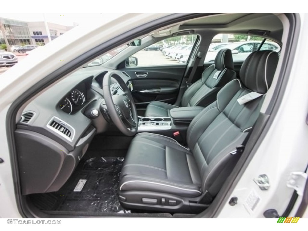 Ebony Interior 2018 Acura TLX V6 Technology Sedan Photo #121786090