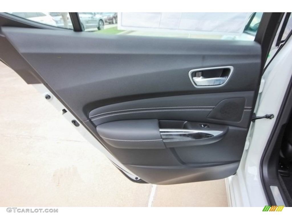 2018 Acura TLX V6 Technology Sedan Ebony Door Panel Photo #121786113