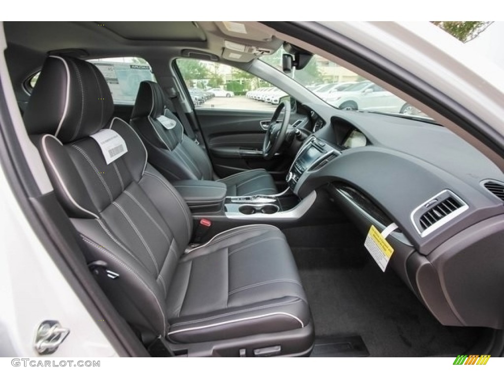 Ebony Interior 2018 Acura TLX V6 Technology Sedan Photo #121786225