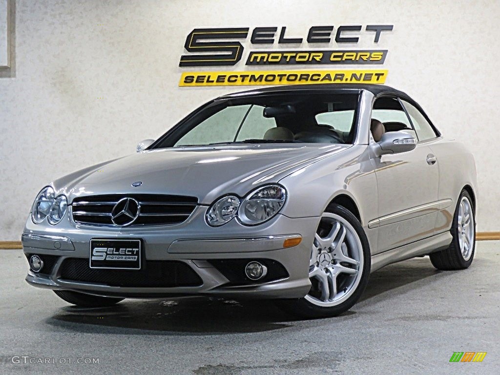 2009 CLK 550 Cabriolet - Pewter Metallic / Black/Cappuccino photo #1